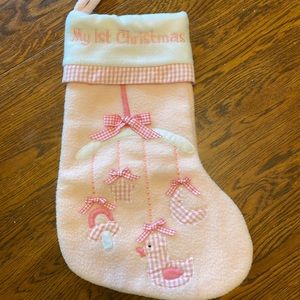 My 1st Christmas Stocking, pink